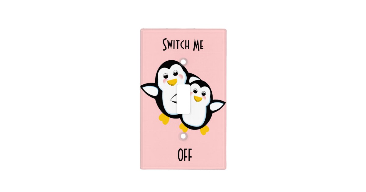 Cute Penguin Switch Me Off Light Switch Cover Zazzle