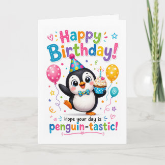 Cute Penguin-Tastic Birthday Celebration Card