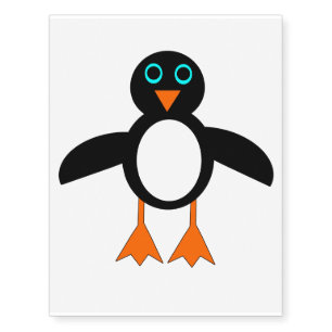 Cute Penguin Temporary Tattoo