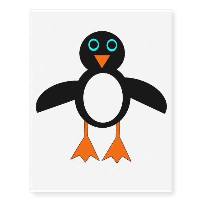 Cute Penguin Temporary Tattoo (Front)