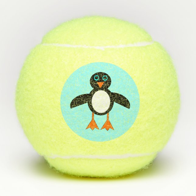 Cute Penguin Tennis Balls (Front)