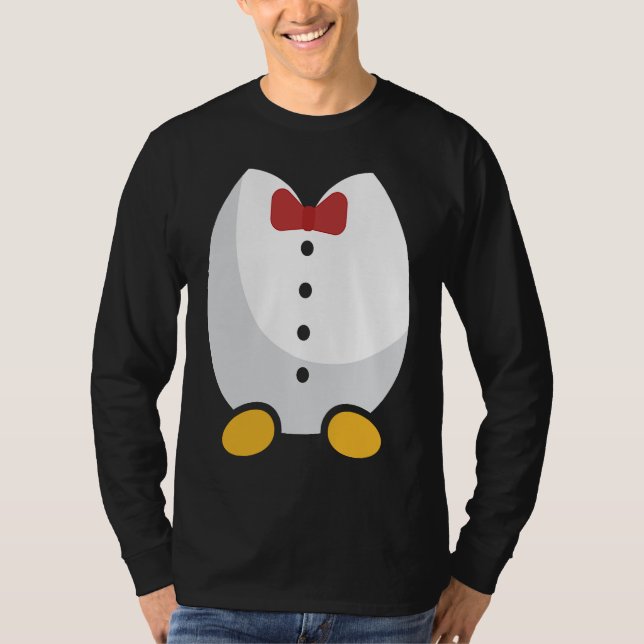 Cute Penguin Tuxedo Halloween Party Costume Idea T-Shirt (Front)
