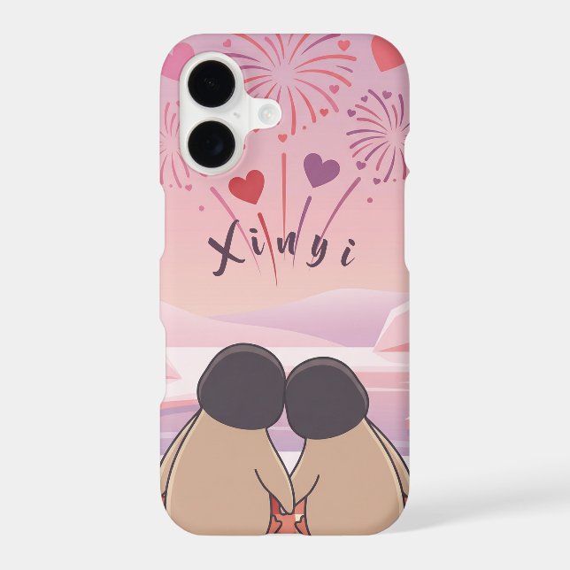 Cute Penguin Valentine Picnic Phone Case - iPhone (Back)