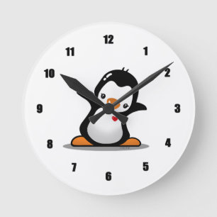 Cute Penguin Wall Clock