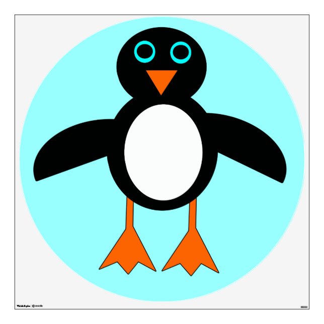 Cute Penguin Wall Decal (Front)