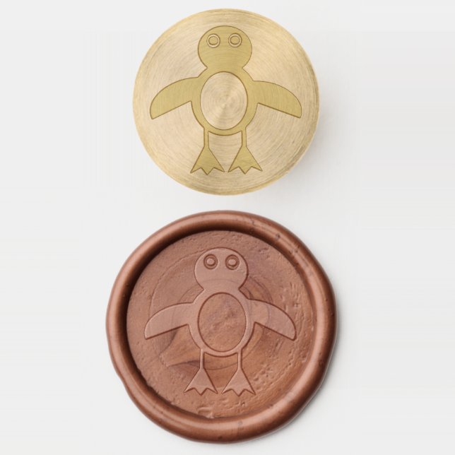 Cute Penguin Wax Seal Stamp (Stamped)