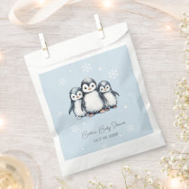 Cute Penguin Winter Baby Shower Favor Bag