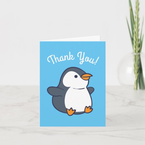 Cute Penguin Winter Kids Birthday Party Card