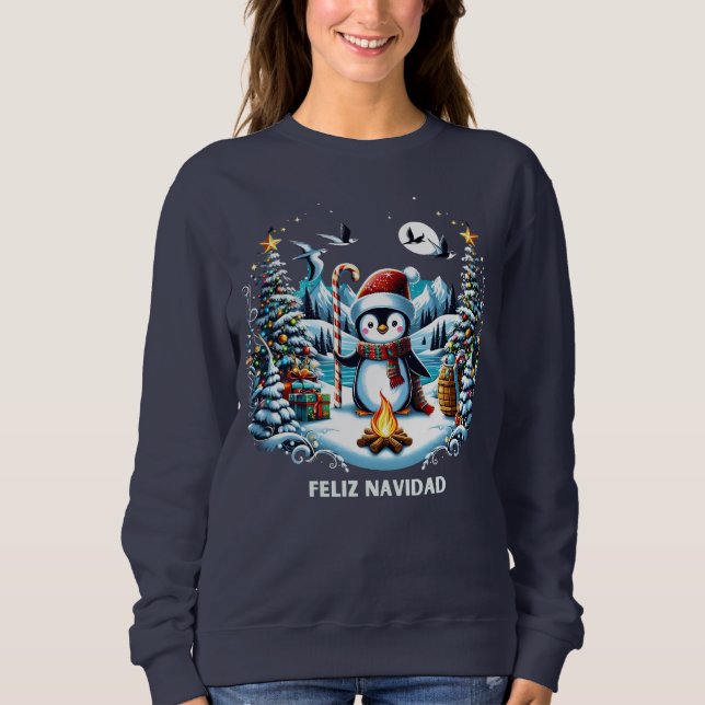 Cute Penguin Winter Sweatshirt (Front)