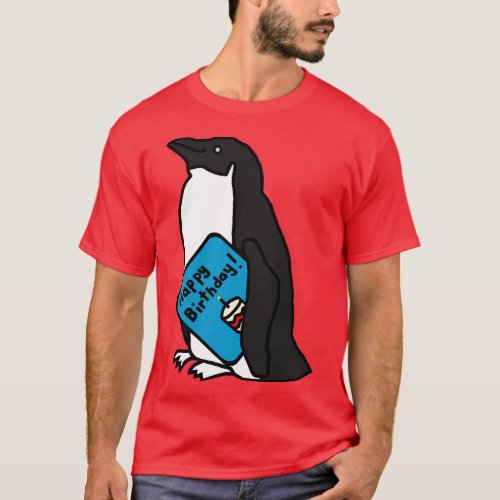 Cute Penguin with Birthday Greetings T_Shirt