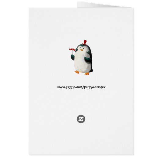 Cute Penguin with Mustaches (Back)