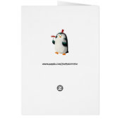 Cute Penguin with Mustaches Cards (Back)