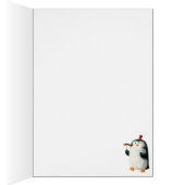 Cute Penguin with Mustaches Cards (Inside (Right))