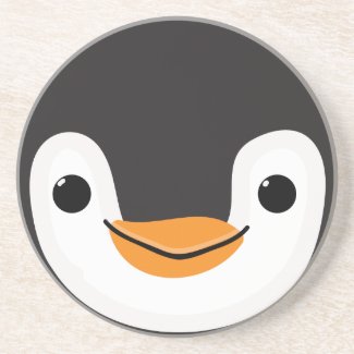 Cute Penguin With Scarf and Sign