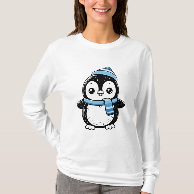 cute penguin womens tshirts (Front)