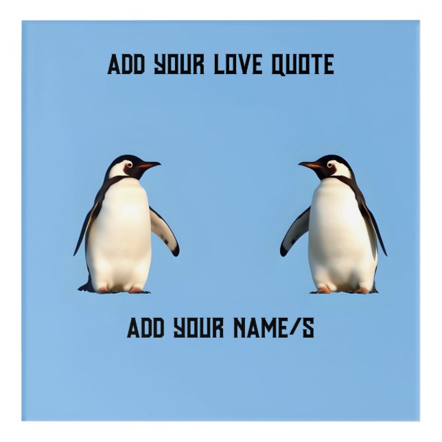 Cute Penguins  Acrylic Print (Front)