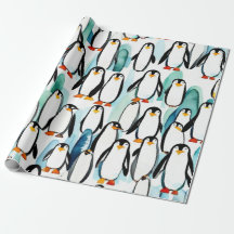 Cute penguins gift ideas Wrapping Paper