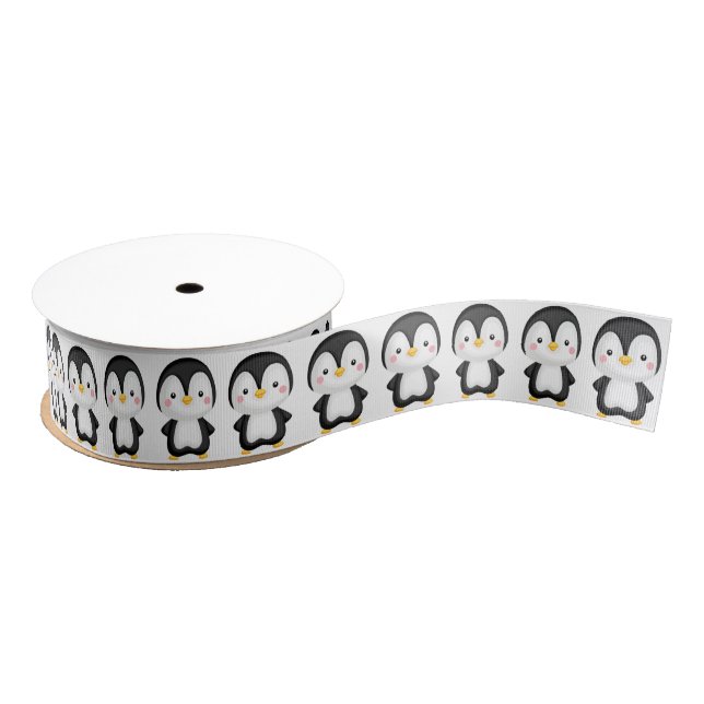 Cute Penguins Grosgrain Ribbon (Spool)