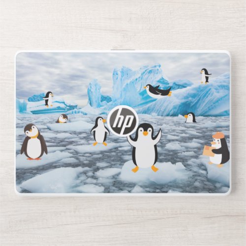 cute penguins in Antarctica ice HP Laptop Skin