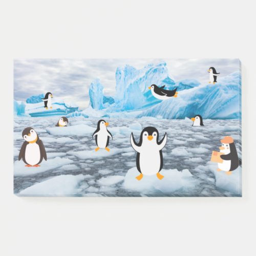 cute penguins in Antarctica ice Post_it Notes