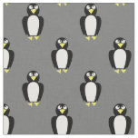 Cute Penguins Kids Baby Nursery Grey Fabric
