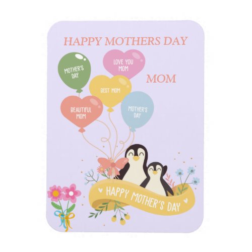 Cute Penguins Mothers Day Magnet