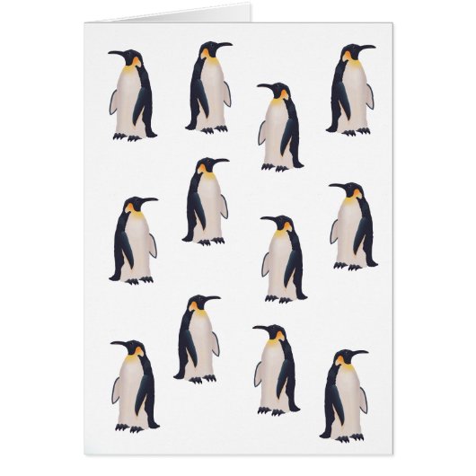 Cute Penguins Pattern Cards (Front)