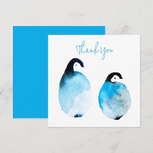 Cute Penguins watercolor Note Card