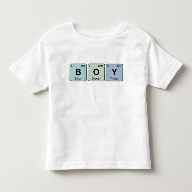 Cute Periodic Table BOY Toddler T-shirt (Front)
