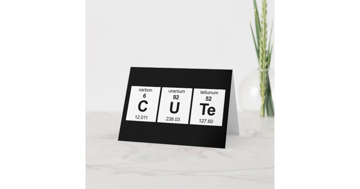 CUTe Periodic Table Card | Zazzle.com