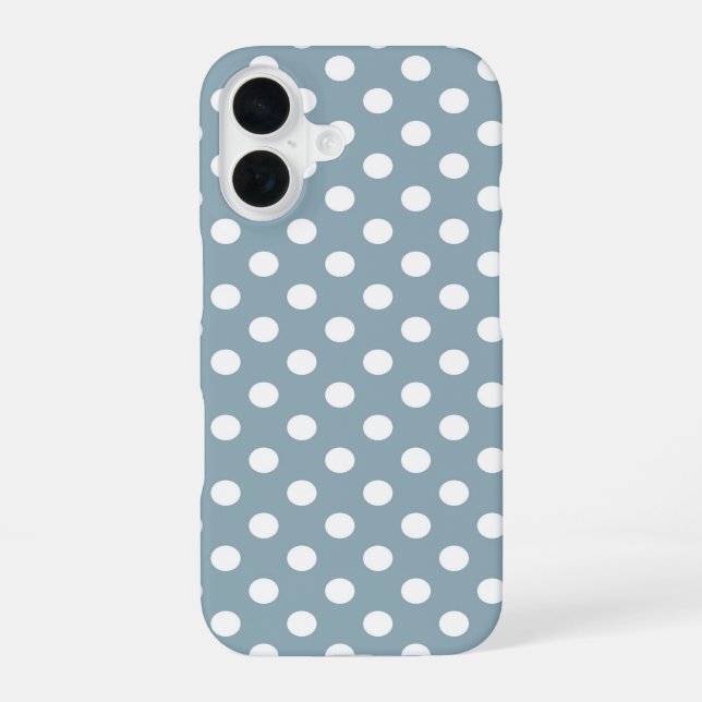 Cute Periwinkle Polka Dots Pattern Iphone Case (Back)