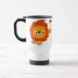 Cute Perky Cartoon Lion Commuter Mug