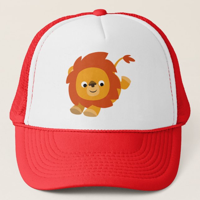 Cute Perky Cartoon Lion Hat (Front)