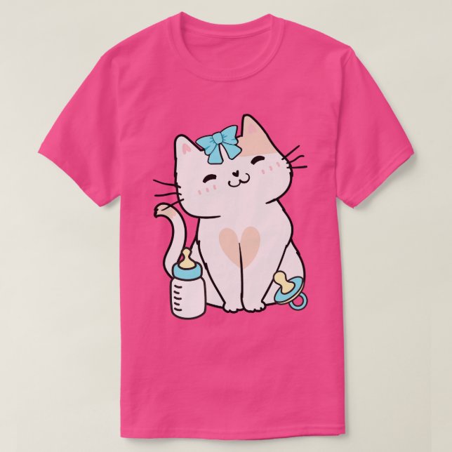 Cute Persian Cat Is A Ba  T-Shirt (Design Front)