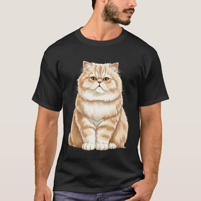 Cute Persian Cat T-Shirt (Front)