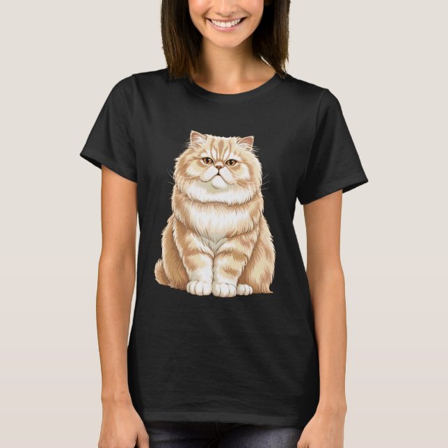 Cute Persian Cat T-Shirt (Front)