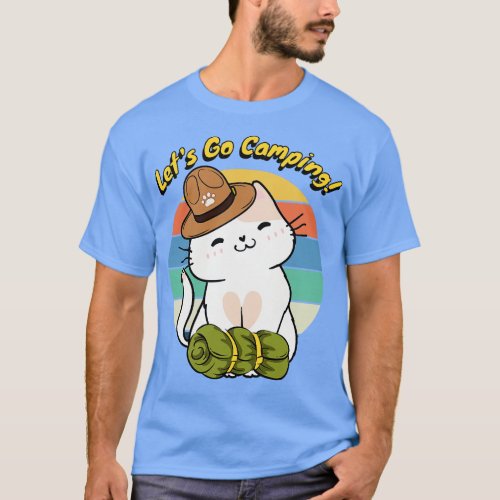 Cute Persian Cat Wants to go Camping T_Shirt