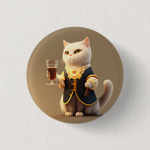 Cute Personal cat servant, funny servant Kitten Button