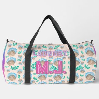 Cute Personal Monogram Colorful Laundry