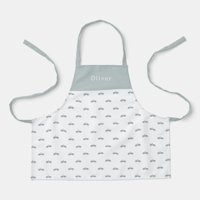 Cute Personalised Car Pattern Apron (Front)