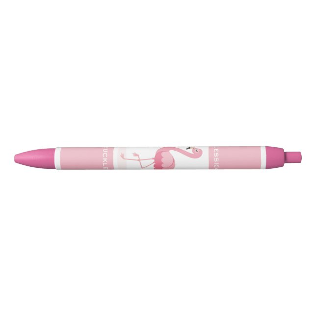 Cute Personalised Pink Flamingo Pen (Front)