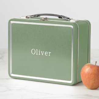 Cute Personalised Your Own Name Metal Lunchbox. Lunch Box