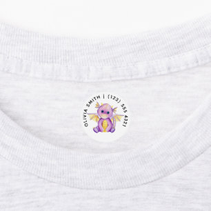 Cute Personalizable Dragon Kid's Labels