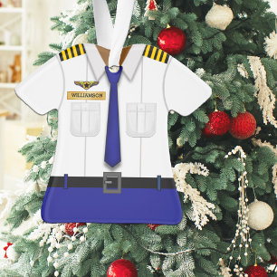 Cute Personalized Airline Pilot Ornament