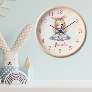 Cute Personalized Alice in Wonderland Clock
