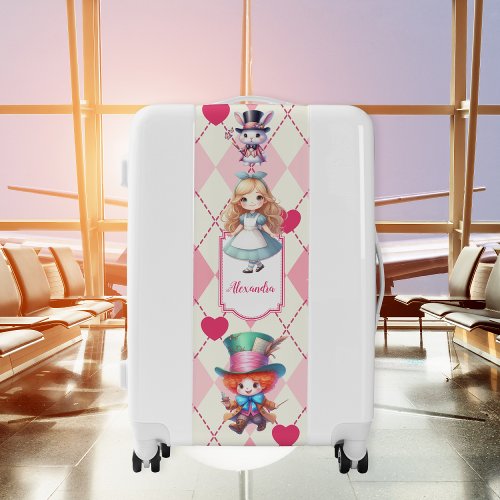 Cute Personalized Alice in Wonderland Luggage