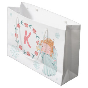 Cute Personalized Angel Large Gift Bag