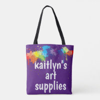 Cute personalized Art Supply Drawstring Bag