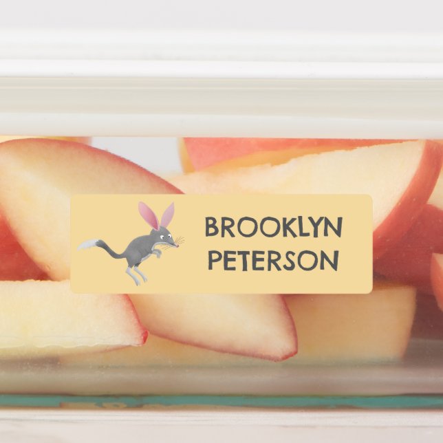 Cute personalized Australian bilby cartoon Labels (Affixed)