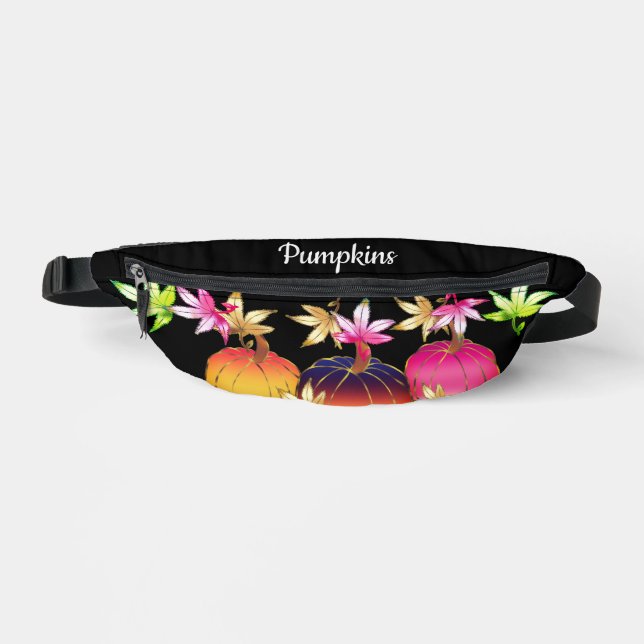 Cute Personalized Autumn Pumpkins Fanny Pack (Front)